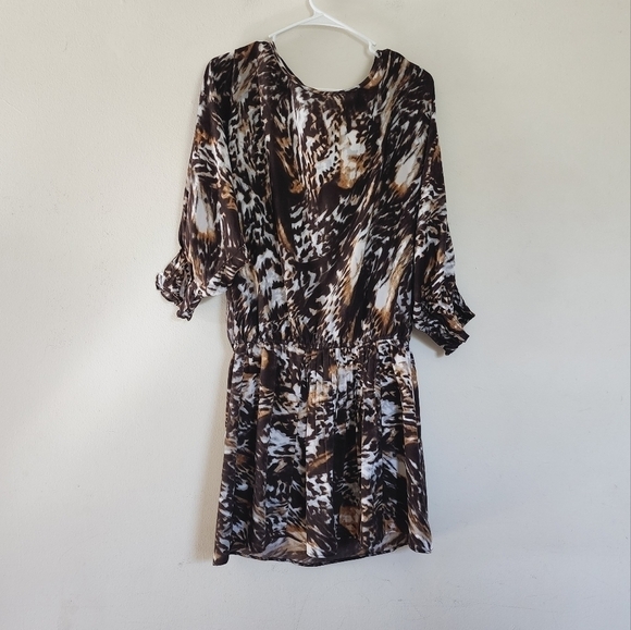 W118 by Walter Baker Womens Jessi Animal Print Mid Sleeves Dress size medium - Picture 1 of 7